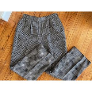 Pendleton vintage 100% virgin wool lined pants black/white houndstooth 12